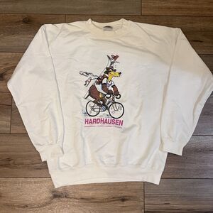 Vintage Birkebeiner Ski Race Oslo Marathon Norway Bear Crewneck Sweatshirt Sz L